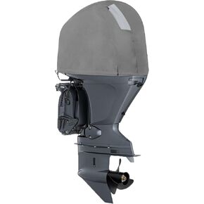 غطاء محرك خارجي من أجل Yamaha، غطاء محرك خارجي رمادي عالي التحمل مقاوم للماء 600D مع فتحات تهوية شبكية، مناسب 4CYL 1.8L خارجي F75D، F90C، F100F(2017>)