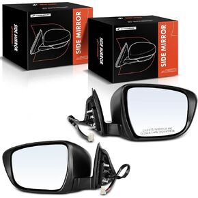 A-Premium Driver Side Power Door Mirror Compatible with Nissan Rogue 2014-2020 - Non-Heated Manual Folding Black Outside Rear View Mirror - Replace# 963749TB0A, 963029TB0A