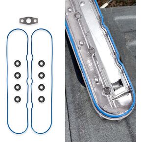 Valve Cover Gasket Set, Valve Covers Kit Compatible with Chevy Silverado, Suburban, Tahoe, Trailblazer, GMC Sierra, Yukon, Envoy, Cadillac Escalade 4.8L 5.3L 6.0L 6.2L, Replace VS50504R-1