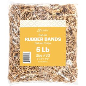 Rubber Bands Size 33-5 lb. (3000 Pack) Bulk Pack Made in USA - Tan Color - 3.5 X 1/8 inches RubberBands