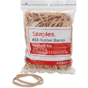 Staples 112680 Economy Rubber Bands Size #33 1/4 lb.