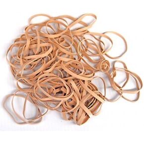 Plasticplace Rubber Bands, Size #33, Approx. 875 (3.5" X 1/8"), 1 Lb, 16 Oz, Brown