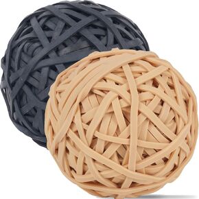 Rubber Band Ball #33 rubber bands Black 2 Pack ball About 260pcs elastic Bands for Office School Home Strong Elastic Band Loop Office Supplies rubber bands size 33