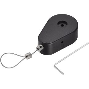 MECCANIXITY Retractable Cable Lock with Self-Adhesive, Remote Control Security Lock Anti-Lost Rope Hardware Cable Lock 600g Tensile Force Black