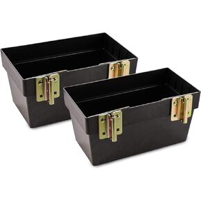 ENJ 2 Pack E-Track Basket Storage Bin, E Track Box for E-Track Systems, E Track Organizer Basket for Trucks, E Track Accessories for Enclosed Trailer, Garage& Workshop