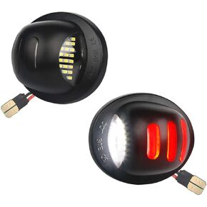 LED License Plate Light Lamp Assembly Compatible with 1996-2023 4Runner 2008-2022 Sequoia 6000K White, Pack of 2