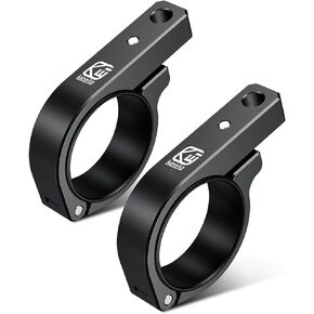 2 PCS UTV Light Bar Mounts, Solid Aluminium Alloy Light Bar Mounting Brackets for UTV, Off-Road LED Light Mount Roll Bar Clamps Fit on 1.5"/1.75"/1.85"/2"/2.1" Roll Cage Bull Bar Roof Rack