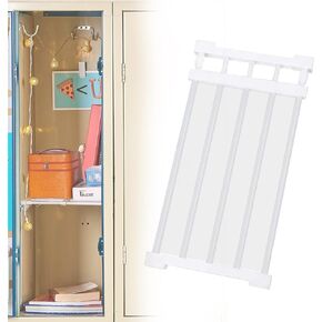 School Locker Shelf Organizer - Adjustable Separator Shelves Tension Storage Rack for Students, Office Workers, Fits Lockers from 11.8" to 15.7" W (14.2 wide)