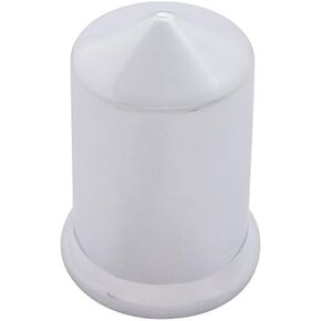 United Pacific 10011 - Wheel Lug Nut Cover Set - 1.5" X 3" Chrome Plastic Pointed Nut Cover - Push-On (20 Pack)