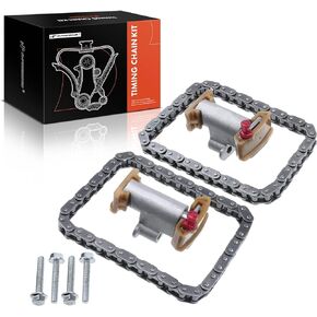 A-Premium Engine Timing Chain Kit W/Tensioner [fit DOHC, 8Cyl 3.9 4.0 4.2L] Compatible with Ford Thunderbird & Lincoln LS & Land Rover LR3, Range Rover 06-09 & Jaguar S-Type, XF, XJ8, XK8, XKR & More