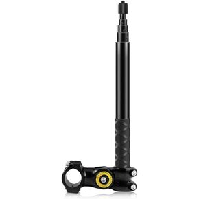 Andoer Bike Selfie Stick Handlebar Mount, Motorcycle Bike Selfie Stick Handlebar Mount Camera Bracket 27.9cm-113.5cm Adjustable Length with 1/4 Inch Screw Replacement for INSTA360 X2/X3