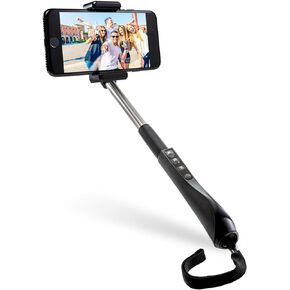 Polaroid 40 Inch Selfie Stick With Integrated Bluetooth Remote Release In Grip For IOS and Android Bluetooth Camera Devices and Digital Cameras