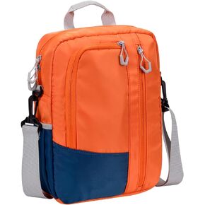9-11 Inch Tablet Shoulder Bag, Padded Crossbody Sleeve Case for iPad Pro 11 (2022-2018), iPad 10.9 (10th), iPad Air (5/4th), Galaxy Tab S9/S8 (Orange-11)
