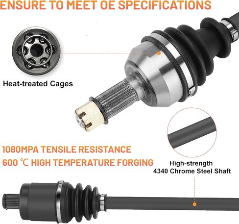Rear CV Axle Shaft for Polaris RZR 4 S 900 1000 EPS 2015 2016 2017 2018 2019 2020 2021 2022, General 1000 EPS 2016-2018 1333081, 1333947-2 Pcs Left/Right ATV Axles in Kuwait