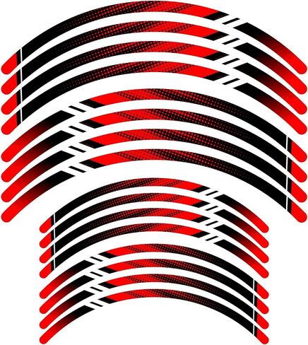 MX Bike Rim Tape D01 Decals Stickers Protector 21 18 inch Compatible with XR250R XR400R XR650L XR650R (Red) in Saudi Arabia