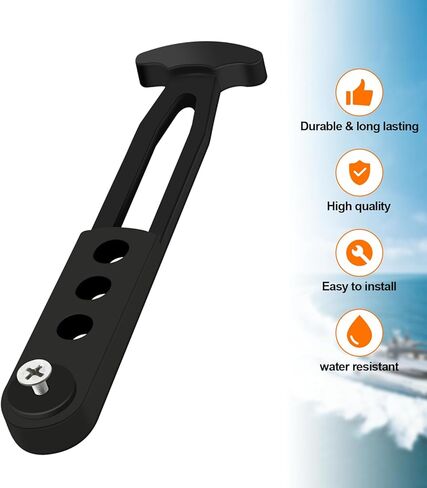 3 عبوات من حزام مطاطي سلم تصغير القارب، حزام قفل ثابت للصعود، تركيب 4 فتحات قابل للتعديل لقارب عائم، سقف يخت، سلم قابل للطي in Kuwait