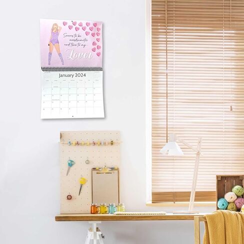 Eras T-our Calendar 2024، تقويم الحائط 2024 ملصقات الموسيقى غلاف الألبوم ملصق التقويم للفتيات والفتيان المراهقين جدار ديكور هدية الموسيقى (التقويم + 4 الإشارات المرجعية) in Kuwait