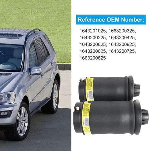Nifeida 2513200025 Rear Air Suspension Spring Bags Compatible with Mercedes Benz R320 2007-2009, R350 2006-2013, R500 2006-2007, R550 2008, R63 AMG 2007 OEM 2513200425 2513200325, Left + Right in Saudi Arabia