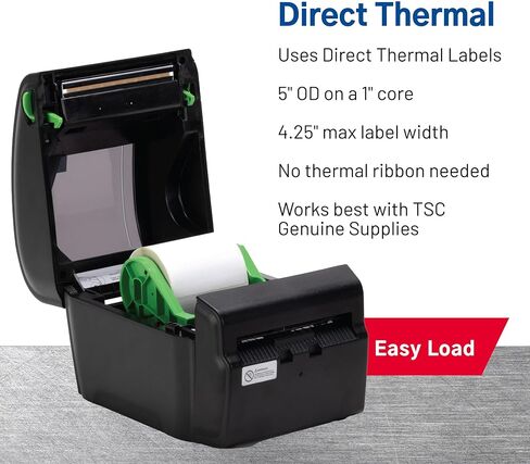 TSC DA220 طابعة ملصقات حرارية مباشرة لسطح المكتب للبريد، وعلامات الشحن، والإيصالات، والرموز الشريطية، وتجارة التجزئة، والأعمال التجارية الصغيرة، والمدرسة، والمكاتب المنزلية، والملصقات، USB، إيثرنت، تسلسلي، عرض 4 بوصة in Kuwait