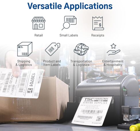 TSC DA220 طابعة ملصقات حرارية مباشرة لسطح المكتب للبريد، وعلامات الشحن، والإيصالات، والرموز الشريطية، وتجارة التجزئة، والأعمال التجارية الصغيرة، والمدرسة، والمكاتب المنزلية، والملصقات، USB، إيثرنت، تسلسلي، عرض 4 بوصة in Kuwait