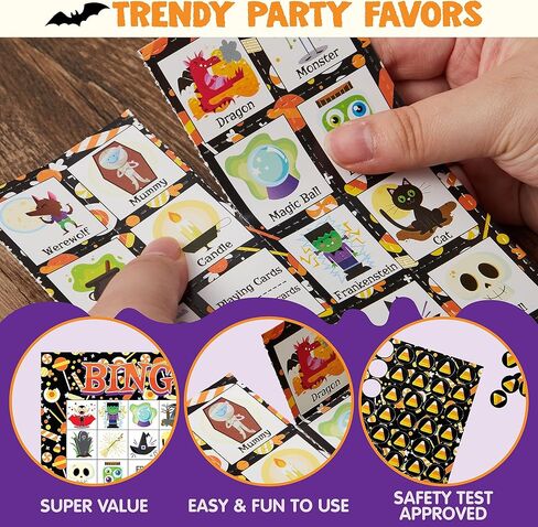 JOYIN 28 Player Halloween Themed Bingo Game Card for School/Family Activities Halloween Party Gifts Halloween Crafts for Classroom School Supplies Board Games in Saudi Arabia