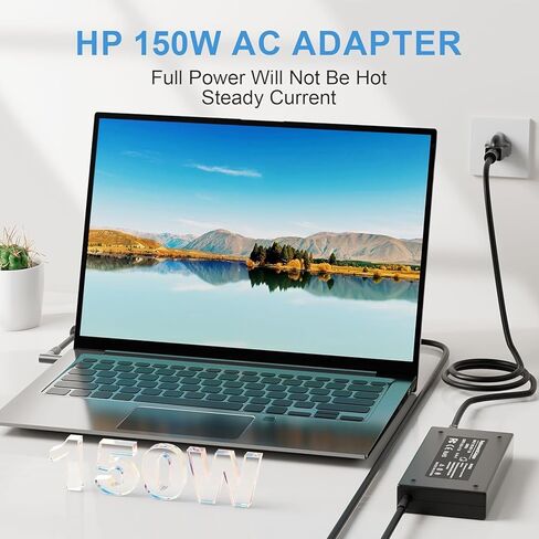 شاحن إمداد 150 واط لـ HP OMEN x by 15 17 ZBook Studio 15 G3 G4 G5 G6 ADP-150XB B 776620-001 917677-003 917677-001 740243-001 775626-003 HP Pavilion Gaming 15 17 TPN-CA11 TPN-DA03 محول الكمبيوتر المحمول in Kuwait