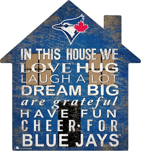لافتة House Toronto Blue Jays للجنسين من Fan Creations MLB Toronto Blue Jays، لون الفريق، 12 بوصة in Saudi Arabia
