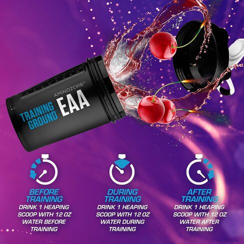 ملعب التدريب الرياضي EFX EAA | مكمل الأحماض الأمينية الأساسية | تخليق الطاقة والبروتين | قبل التمرين أو أثناءه أو بعده | 40 حصة (قنبلة الكرز) in Kuwait