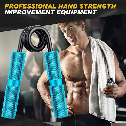 7 Set Grip Strength Trainer 50-350lb Metal Hand Grip Strengthener Non Slip Heavy Duty Fitness Grippers Resistance Forearm Exerciser Finger Rehabilitation Muscle Building Gym in Saudi Arabia