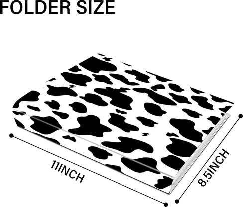 GABraden مجلد ورقة الموسيقى حجم الرسالة 8.5 × 11 بوصة 30- الأكمام عرض 60 صفحة للموسيقى حامل الموثق مع الأكمام البلاستيكية مجلد جوقة الموسيقى (البقرة الغربية السوداء) in Kuwait