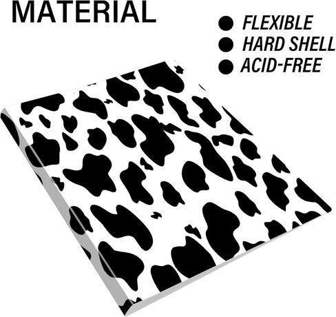 GABraden مجلد ورقة الموسيقى حجم الرسالة 8.5 × 11 بوصة 30- الأكمام عرض 60 صفحة للموسيقى حامل الموثق مع الأكمام البلاستيكية مجلد جوقة الموسيقى (البقرة الغربية السوداء) in Kuwait