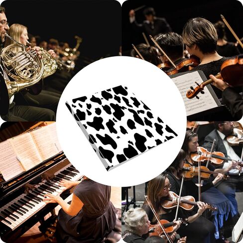 GABraden مجلد ورقة الموسيقى حجم الرسالة 8.5 × 11 بوصة 30- الأكمام عرض 60 صفحة للموسيقى حامل الموثق مع الأكمام البلاستيكية مجلد جوقة الموسيقى (البقرة الغربية السوداء) in Kuwait