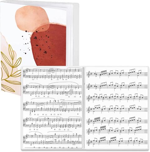 GABraden Sheet Music Folder Letter Size 8.5 x 11 Inch 30- Sleeves Display 60 Pages for Music Stand Binder with Plastic Sleeves Music Choir Folder（Black Western Cow） in Saudi Arabia