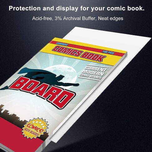 Comic Boards Pack of 200, Comic Book Backing Boards, Acid Free Clear Morden Comic Boards White in Saudi Arabia