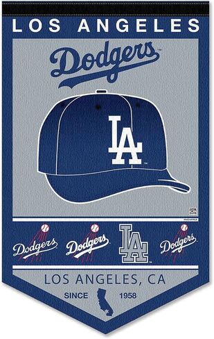 Los Angeles Dodgers Heritage History Banner Pennant in Saudi Arabia