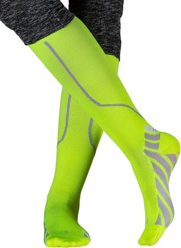Sport Compression Socks for Men & Women, Knee High Socks Best for Running, Athletic, Nursing, Hiking, Soccer - 3 Pairs in Saudi Arabia