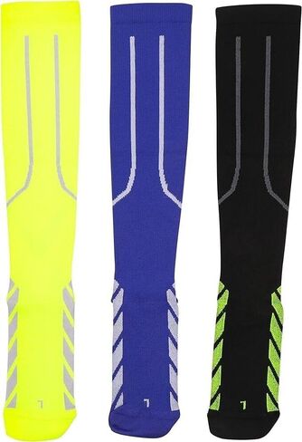 Sport Compression Socks for Men & Women, Knee High Socks Best for Running, Athletic, Nursing, Hiking, Soccer - 3 Pairs in Saudi Arabia