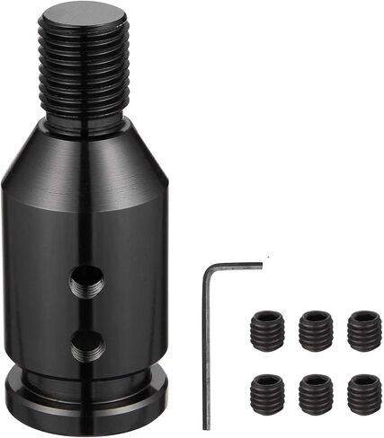 TOMALL Universal Aluminum Shift Knob Adapter M12X1.25 for Non Threaded Shifter Car Adapter Accessories Compatible with BMW Mini etc. (Black) in Kuwait