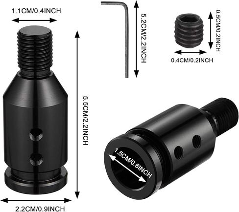 TOMALL Universal Aluminum Shift Knob Adapter M12X1.25 for Non Threaded Shifter Car Adapter Accessories Compatible with BMW Mini etc. (Black) in Kuwait