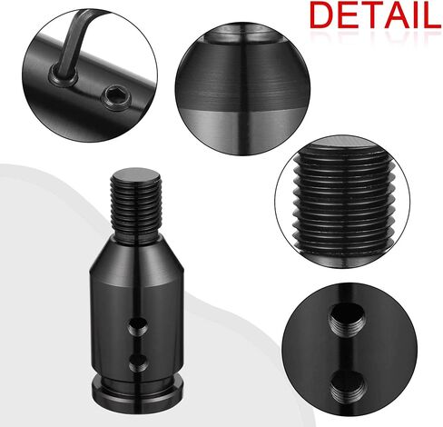 TOMALL Universal Aluminum Shift Knob Adapter M12X1.25 for Non Threaded Shifter Car Adapter Accessories Compatible with BMW Mini etc. (Black) in Kuwait