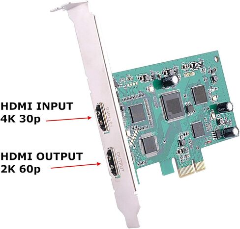 YT-294 PCI-E 4K Video Capture Card HDMI HD Video Capture HDMI Output 1080p 60p Full HD Recorded UVC Plug and Play Support OBS Studio Live Streaming in Kuwait