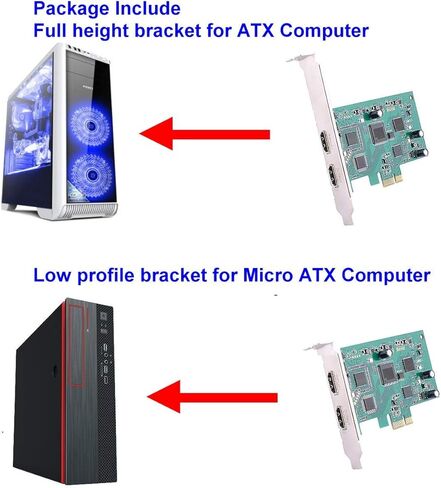 YT-294 PCI-E 4K Video Capture Card HDMI HD Video Capture HDMI Output 1080p 60p Full HD Recorded UVC Plug and Play Support OBS Studio Live Streaming in Kuwait