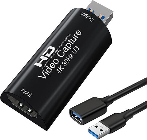 بطاقة التقاط فيديو 4K HDMI USB 3.0 1080P30hz 60FPS Cam Link Card Game Capture Card Screen Video Record Game Capture Card للبث، تستخدم لـ OBS/VLC/Amcap/الكاميرا/الكمبيوتر/التبديل/Xbox in Saudi Arabia