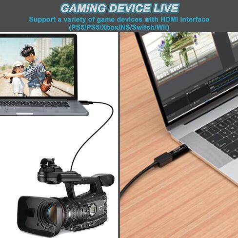 بطاقة التقاط فيديو 4K HDMI USB 3.0 1080P30hz 60FPS Cam Link Card Game Capture Card Screen Video Record Game Capture Card للبث، تستخدم لـ OBS/VLC/Amcap/الكاميرا/الكمبيوتر/التبديل/Xbox in Saudi Arabia