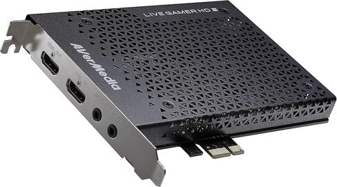AVerMedia Live Gamer HD 2 - بطاقة التقاط الألعاب الداخلية PCIe، HDMI و3.5 مم، مرور، زمن وصول منخفض للغاية، تقنية البث غير المضغوطة 1080p60 لأجهزة PS4 وXbox وSwitch Live Gamer - (GC570) in Saudi Arabia