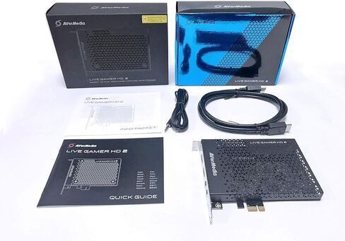 AVerMedia Live Gamer HD 2 - بطاقة التقاط الألعاب الداخلية PCIe، HDMI و3.5 مم، مرور، زمن وصول منخفض للغاية، تقنية البث غير المضغوطة 1080p60 لأجهزة PS4 وXbox وSwitch Live Gamer - (GC570) in Saudi Arabia