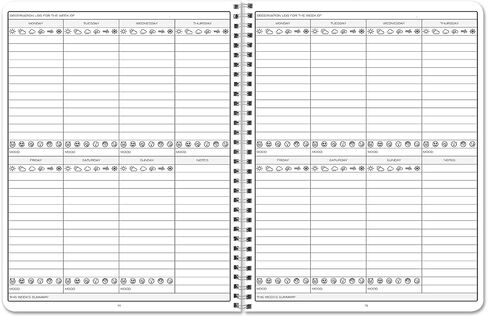 BookFactory Cat Journal/Cats Health Record Book/Vet LogBook/Health Notebook/Pet Medical History Log Tracker - 100 Pages, 8.5" x 11", Wire-O (JOU-100-7CW-PP(Cat-Health)) in Saudi Arabia
