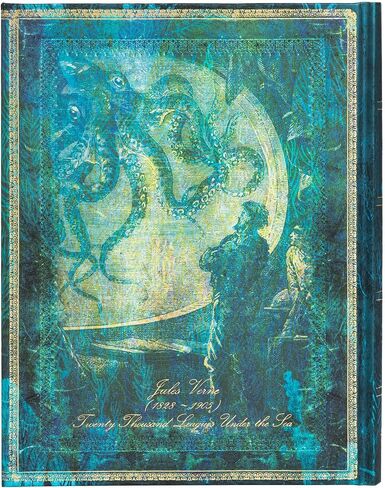 Paperblanks | Verne, Twenty Thousand Leagues | Embellished Manuscripts Collection | Hardcover | Ultra | Lined | Wrap Closure | 144 Pg | 120 GSM in Saudi Arabia