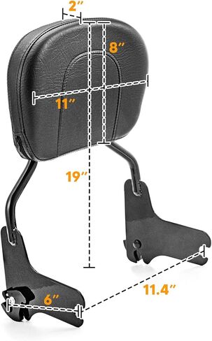 Wsays Electra Glide Sissy Bar Detachable Passenger Backrest Chrome Compatible with Harley Davidson Touring Street Glide Electra Glide Road Glide Road King 1997-2008 in Saudi Arabia