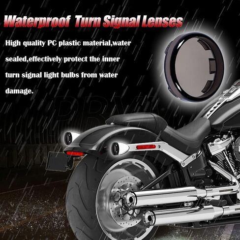 PBYMT 1157 LED ضوء إشارة الانعطاف الخلفي ضوء فرامل التشغيل 2 بوصة غطاء عدسة دخان متوافق مع Harley Dyna Softail Touring Electra Street Glide Road King 1997-2024 in Kuwait